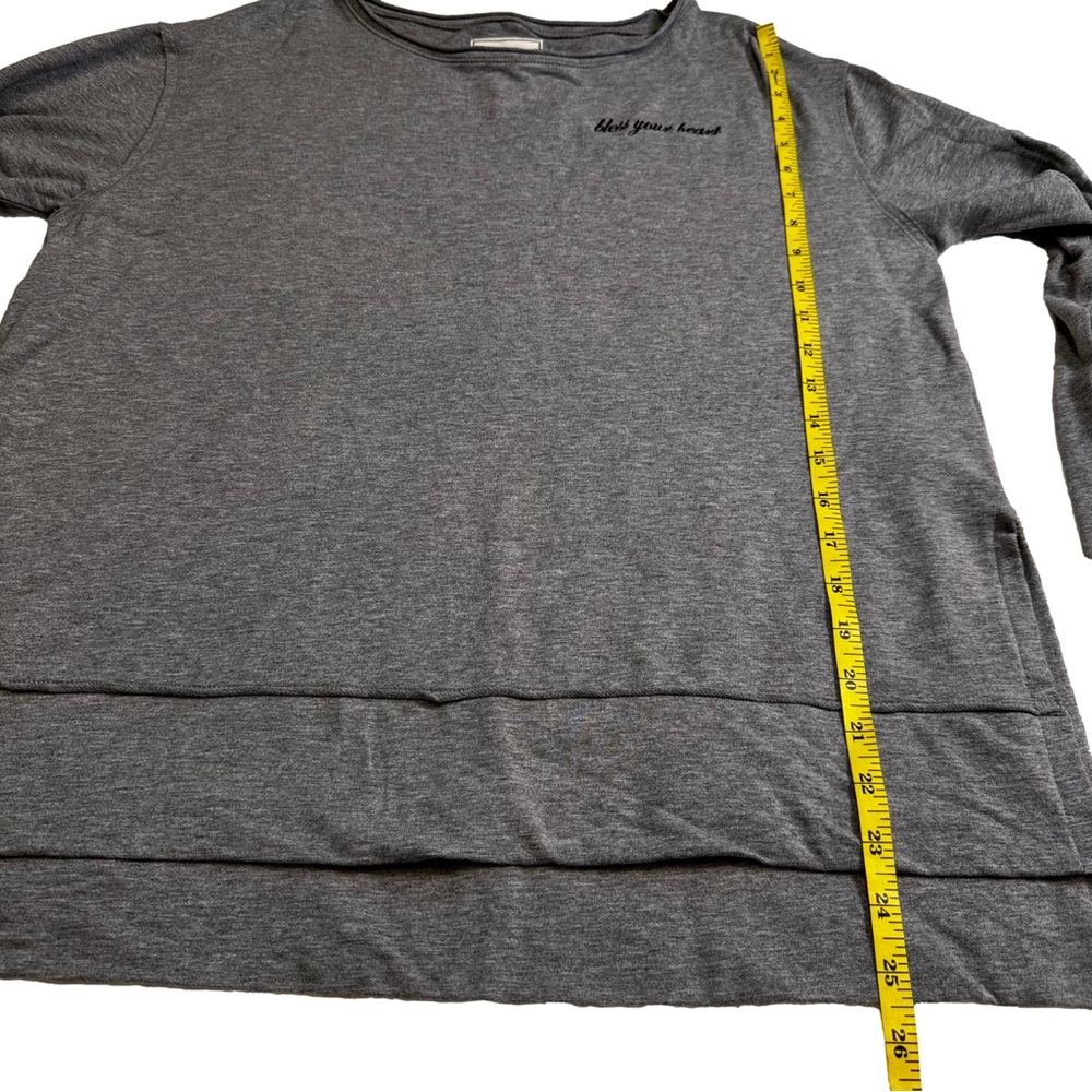 Rachel Hollis Bless Your Heart Grey Long Sleeve Shirt Size XXS Oversized NWOT - Picture 11 of 13